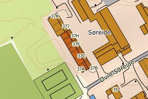 Kartbilde fra WMS-tjeneste av avviket