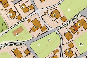 Kartbilde fra WMS-tjeneste av avviket