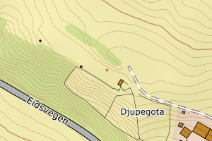 Kartbilde fra WMS-tjeneste av avviket