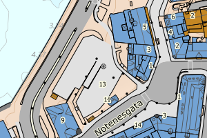 Kartbilde fra WMS-tjeneste av avviket