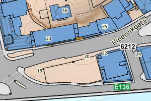 Kartbilde fra WMS-tjeneste av avviket