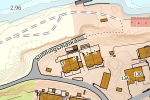 Kartbilde fra WMS-tjeneste av avviket
