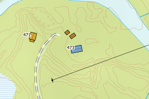 Kartbilde fra WMS-tjeneste av avviket