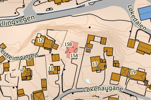 Kartbilde fra WMS-tjeneste av avviket