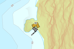 Kartbilde fra WMS-tjeneste av avviket