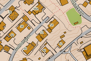 Kartbilde fra WMS-tjeneste av avviket