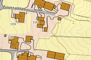 Kartbilde fra WMS-tjeneste av avviket