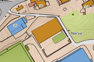 Kartbilde fra WMS-tjeneste av avviket