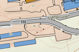 Kartbilde fra WMS-tjeneste av avviket