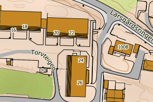 Kartbilde fra WMS-tjeneste av avviket