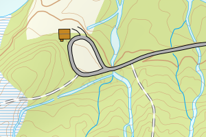 Kartbilde fra WMS-tjeneste av avviket