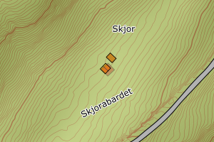 Kartbilde fra WMS-tjeneste av avviket