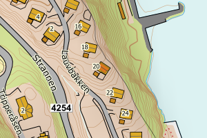 Kartbilde fra WMS-tjeneste av avviket