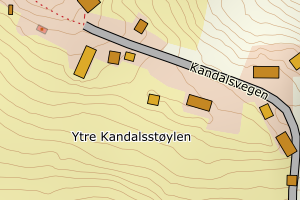 Kartbilde fra WMS-tjeneste av avviket