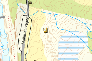 Kartbilde fra WMS-tjeneste av avviket