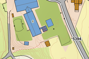 Kartbilde fra WMS-tjeneste av avviket