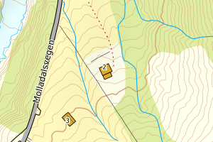 Kartbilde fra WMS-tjeneste av avviket