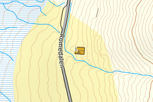 Kartbilde fra WMS-tjeneste av avviket