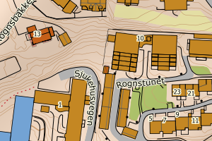 Kartbilde fra WMS-tjeneste av avviket
