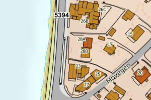 Kartbilde fra WMS-tjeneste av avviket