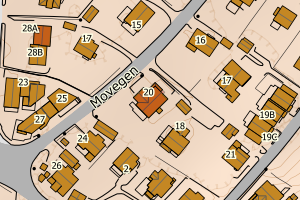Kartbilde fra WMS-tjeneste av avviket