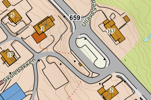 Kartbilde fra WMS-tjeneste av avviket