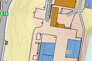 Kartbilde fra WMS-tjeneste av avviket