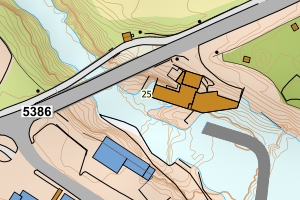 Kartbilde fra WMS-tjeneste av avviket