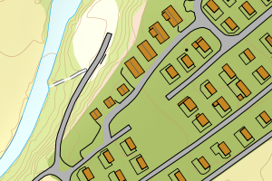Kartbilde fra WMS-tjeneste av avviket