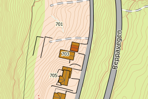 Kartbilde fra WMS-tjeneste av avviket