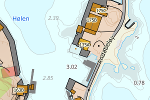 Kartbilde fra WMS-tjeneste av avviket