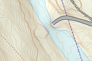 Kartbilde fra WMS-tjeneste av avviket