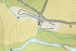 Kartbilde fra WMS-tjeneste av avviket