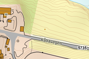 Kartbilde fra WMS-tjeneste av avviket