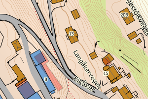Kartbilde fra WMS-tjeneste av avviket