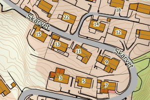 Kartbilde fra WMS-tjeneste av avviket