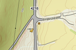 Kartbilde fra WMS-tjeneste av avviket