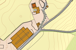 Kartbilde fra WMS-tjeneste av avviket