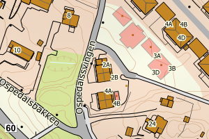 Kartbilde fra WMS-tjeneste av avviket