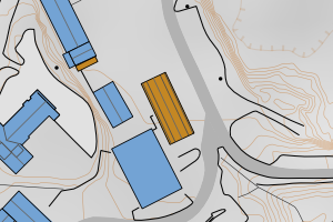 Kartbilde fra WMS-tjeneste av avviket