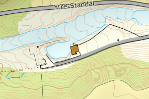 Kartbilde fra WMS-tjeneste av avviket