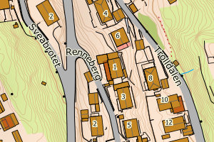 Kartbilde fra WMS-tjeneste av avviket