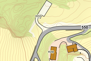 Kartbilde fra WMS-tjeneste av avviket