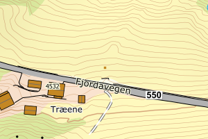 Kartbilde fra WMS-tjeneste av avviket