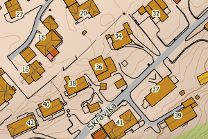 Kartbilde fra WMS-tjeneste av avviket