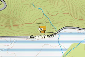 Kartbilde fra WMS-tjeneste av avviket