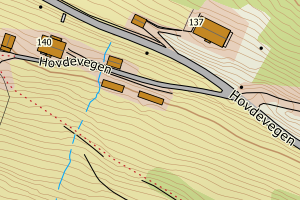 Kartbilde fra WMS-tjeneste av avviket