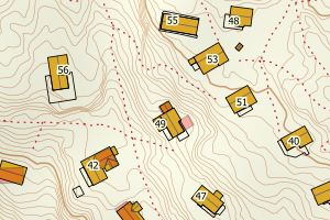 Kartbilde fra WMS-tjeneste av avviket