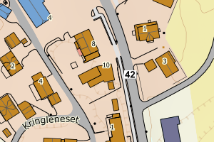 Kartbilde fra WMS-tjeneste av avviket