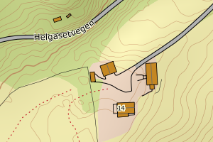 Kartbilde fra WMS-tjeneste av avviket